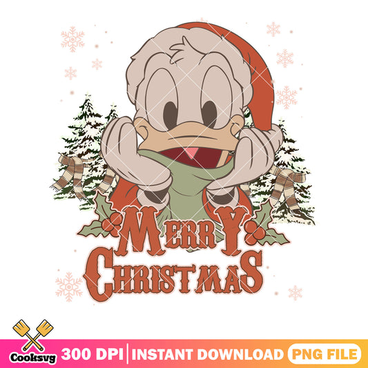Donald duck christmas night png, disney christmas png, Disneyland png
