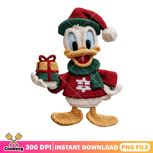 Donald duck christmas png, disney Christmas png, mickey and friends png