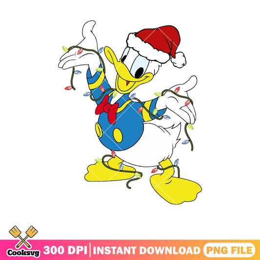 Donald duck disney christmas lights png