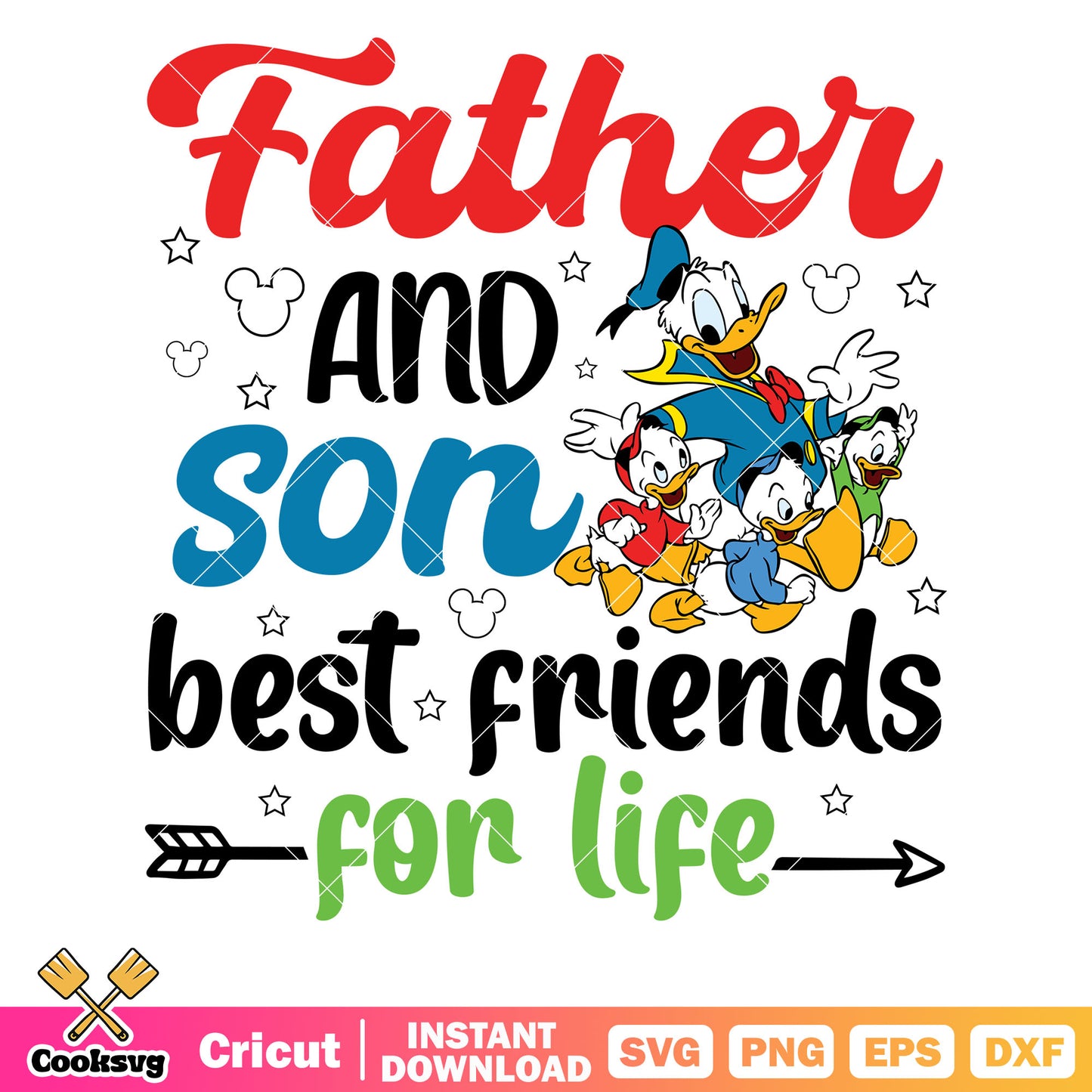 Donald duck father and son svg, disney donald svg, disney father day svg