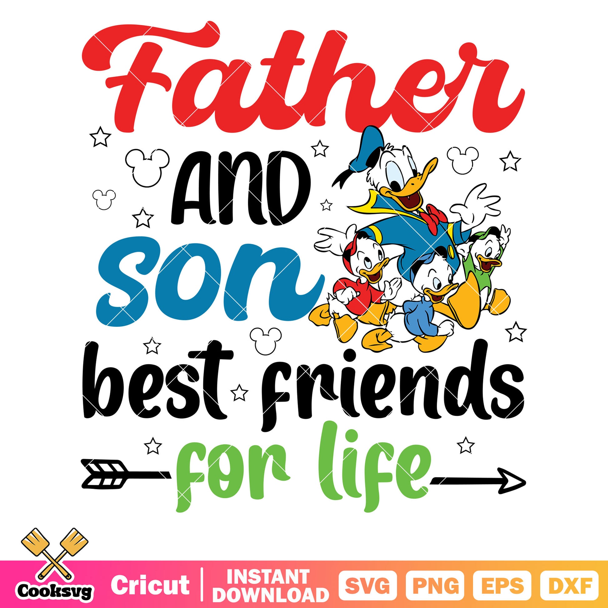 Donald duck father and son svg, disney donald svg, disney father day svg