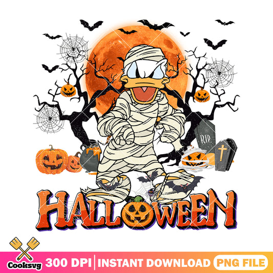 Donald duck with mummy custome png, duck cute png, disney duck png
