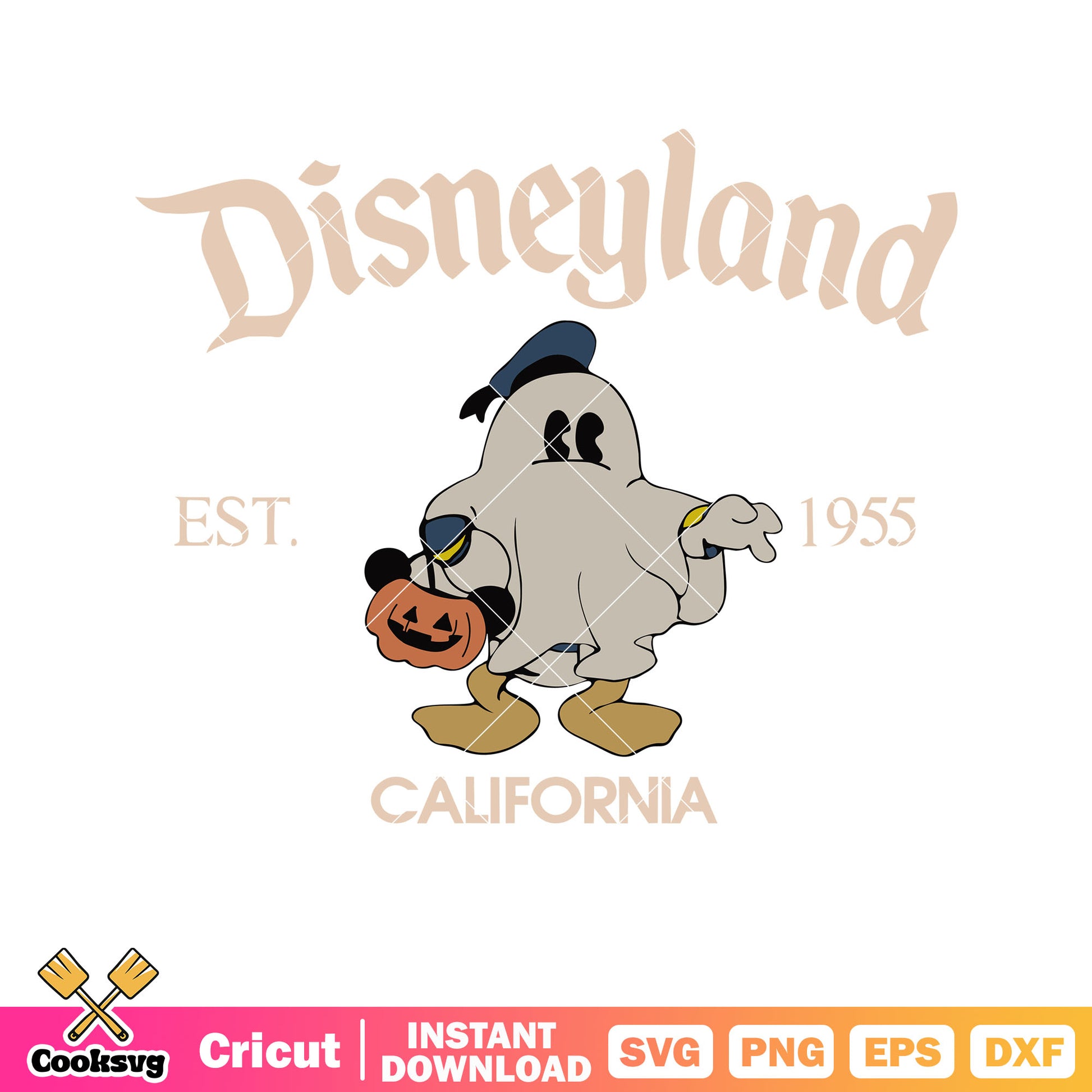 Donald ghost disneyland halloween svg