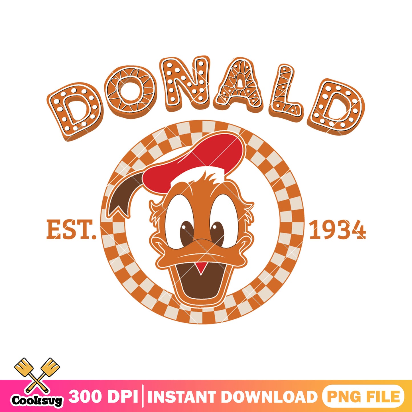 Donald head est 1934 christmas png