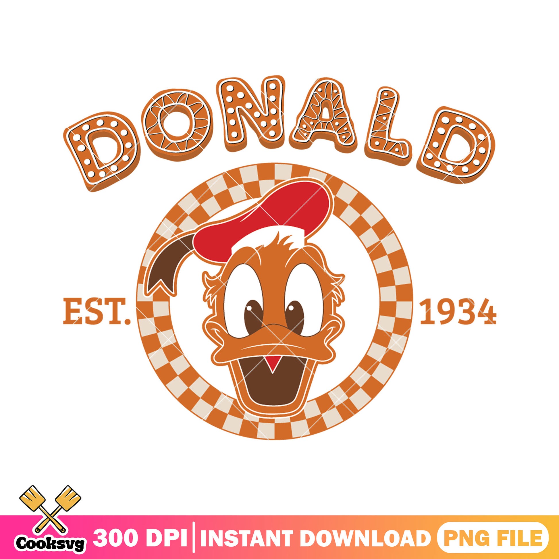 Donald head est 1934 christmas png