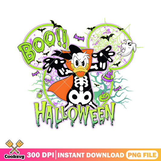 Donald in skeleton outfit png, when is halloween png, disney donald png