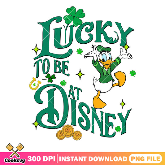Donald lucky to be at disney png, disney st patricks day​ png