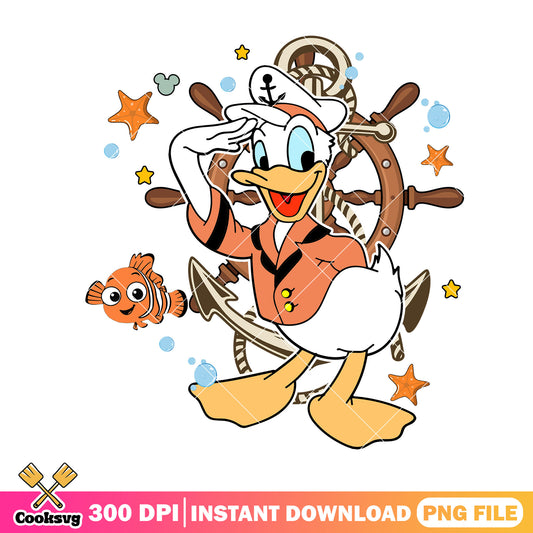 Donald sailor costume png, donald cute png, halloween disney png