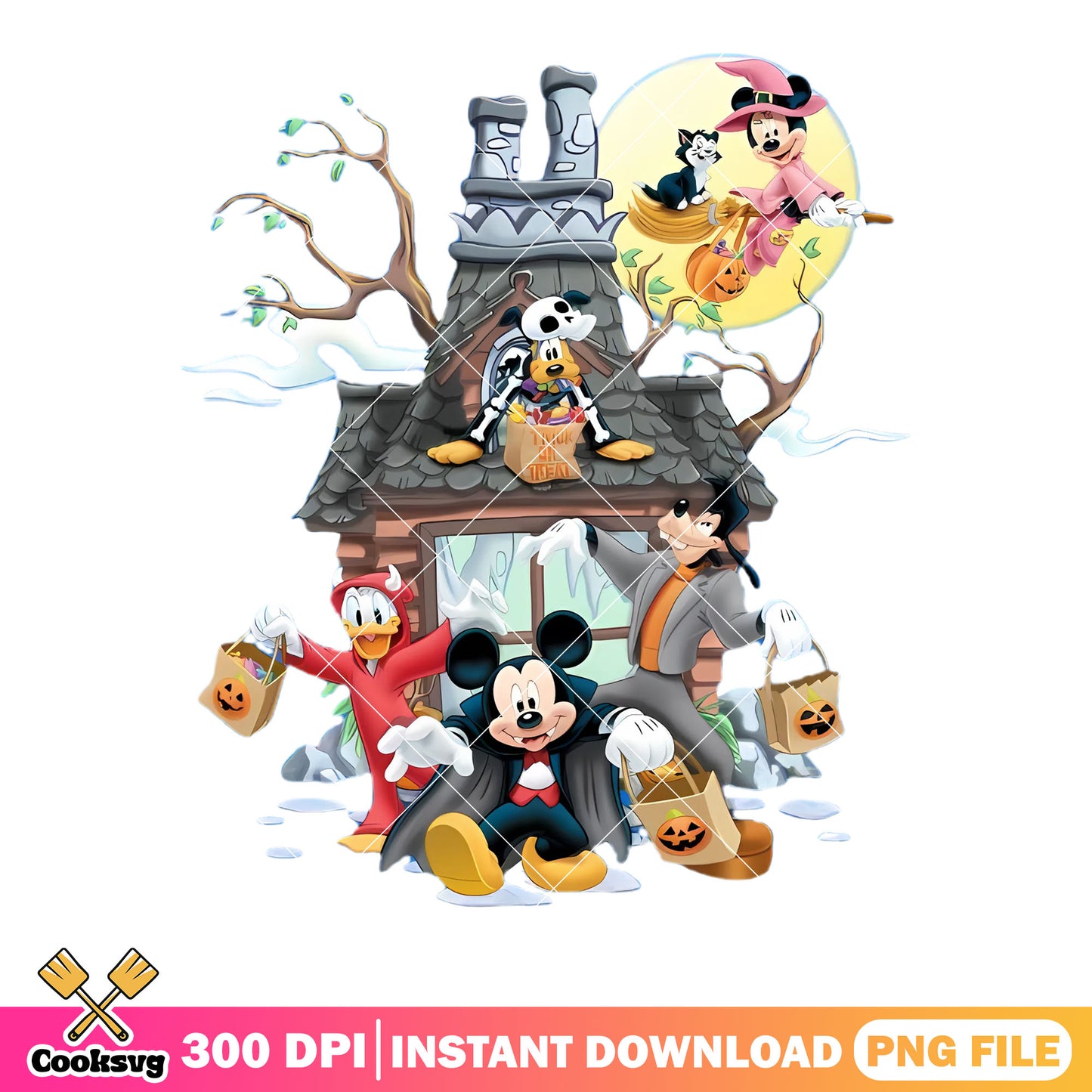Donald satan and friend png, mickey vampire​ png, disney character png