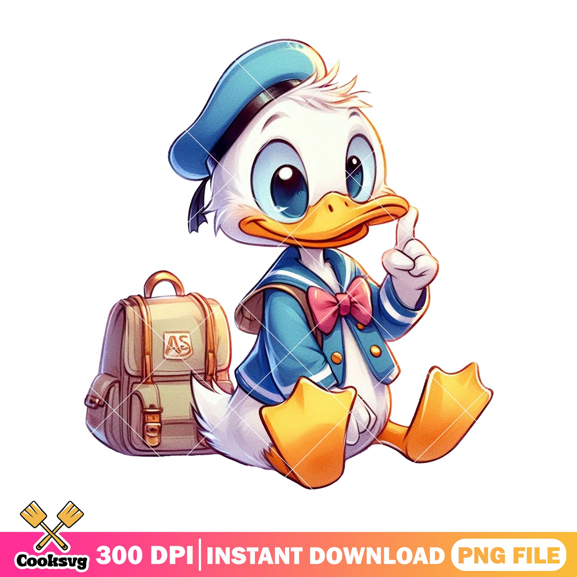 Donald sitting design png, when is back to school png, disney world png