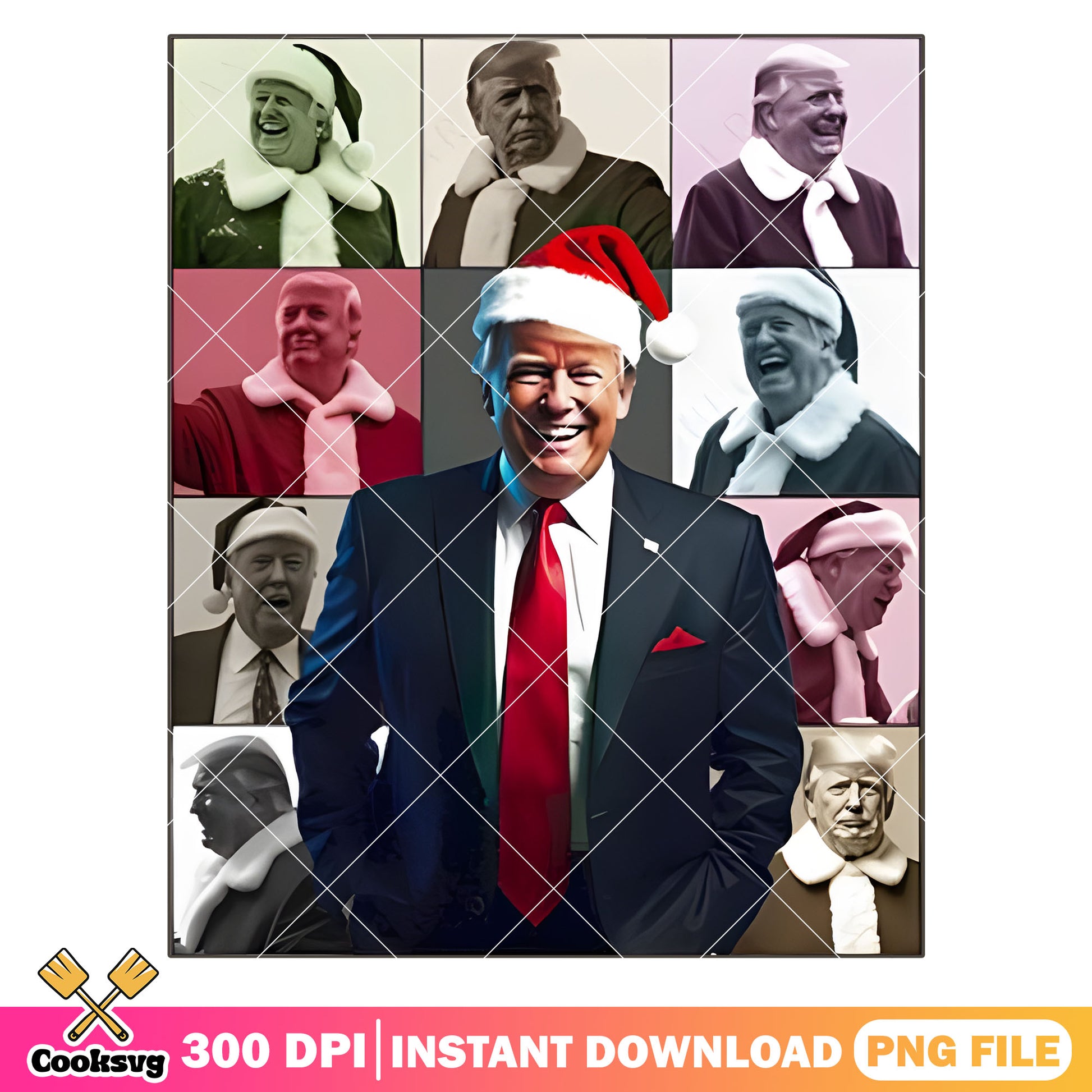 Donald trump santa hat png, christmas santa png, trump christmas png