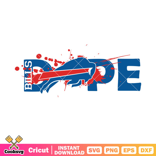 Dope bills red paint svg, buffalo bills​ svg, nfl teams svg