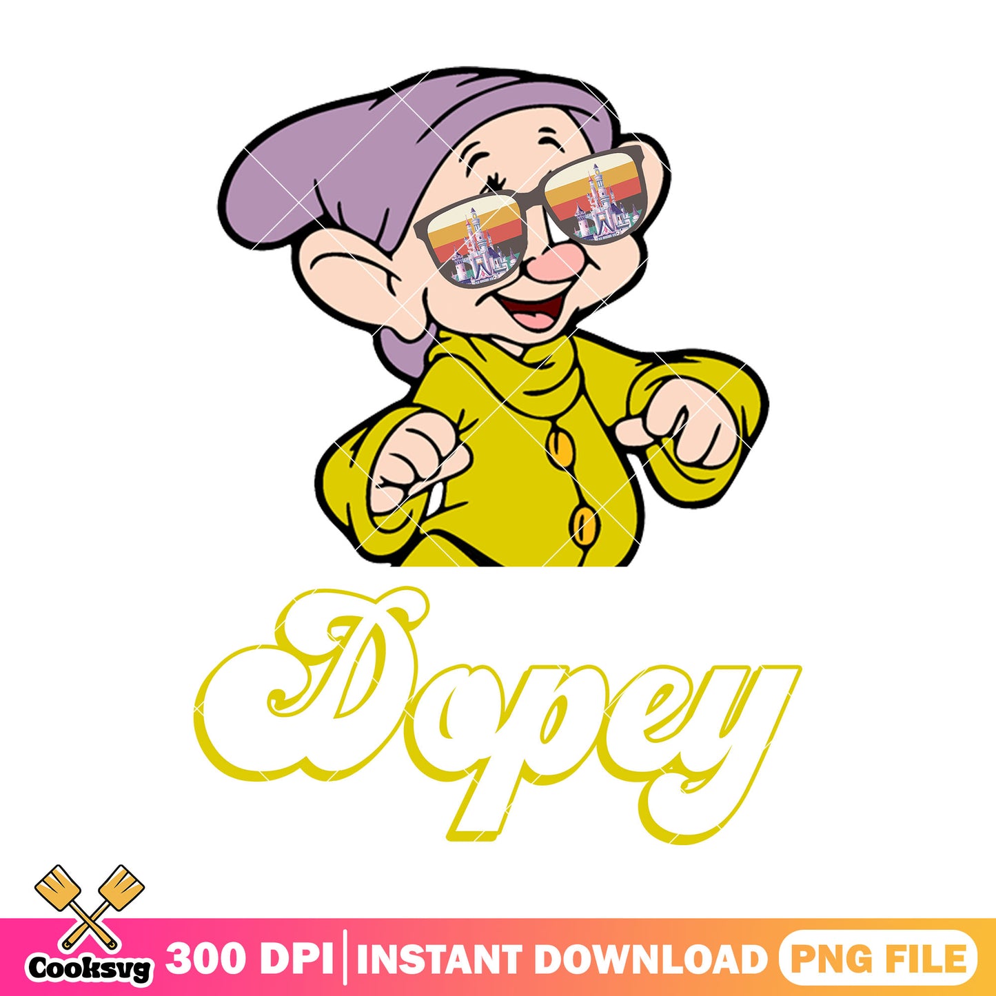 Dopey snow white png, snow white dwarfs​ png, disney land png