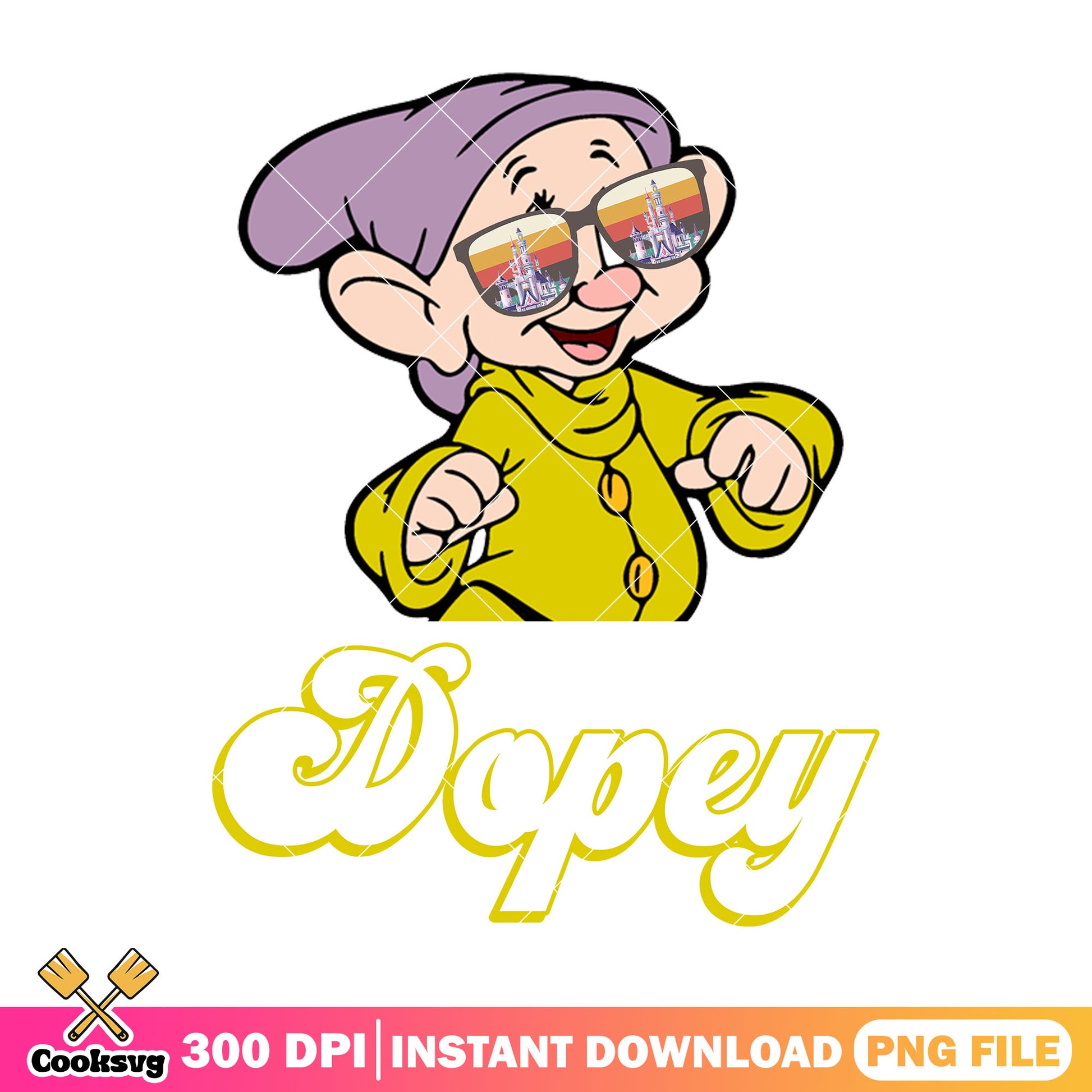 Dopey snow white png, snow white dwarfs​ png, disney land png
