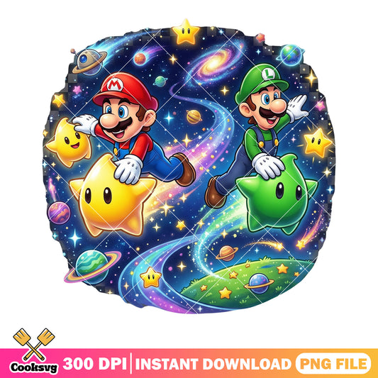 Double chase mario luigi png, super luigi galaxy png, mario luigi png