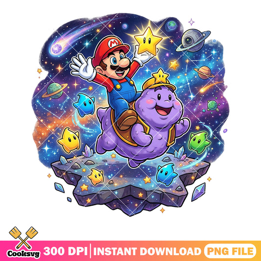 Double mario blob galaxy png,  super mario galaxy png, nintendo switch png
