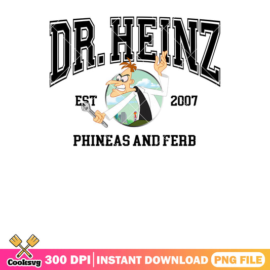 Dr.Heinz 2007 est png, phineas and ferb film​ png, crazy dr png