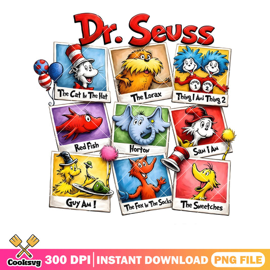 Dr seuss carioon character png, cartoon for kid png, the lorax png