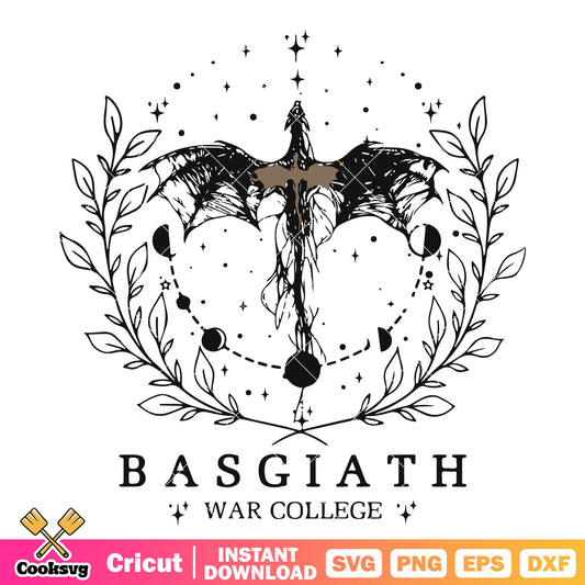 Dragon basgiath war college svg, basgiath war college​ svg