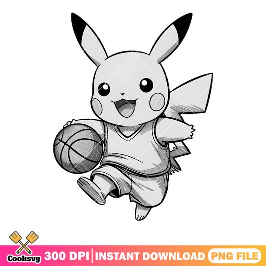Drawing basketball pikachu png, pikachu pokemon png, game freak company​ png
