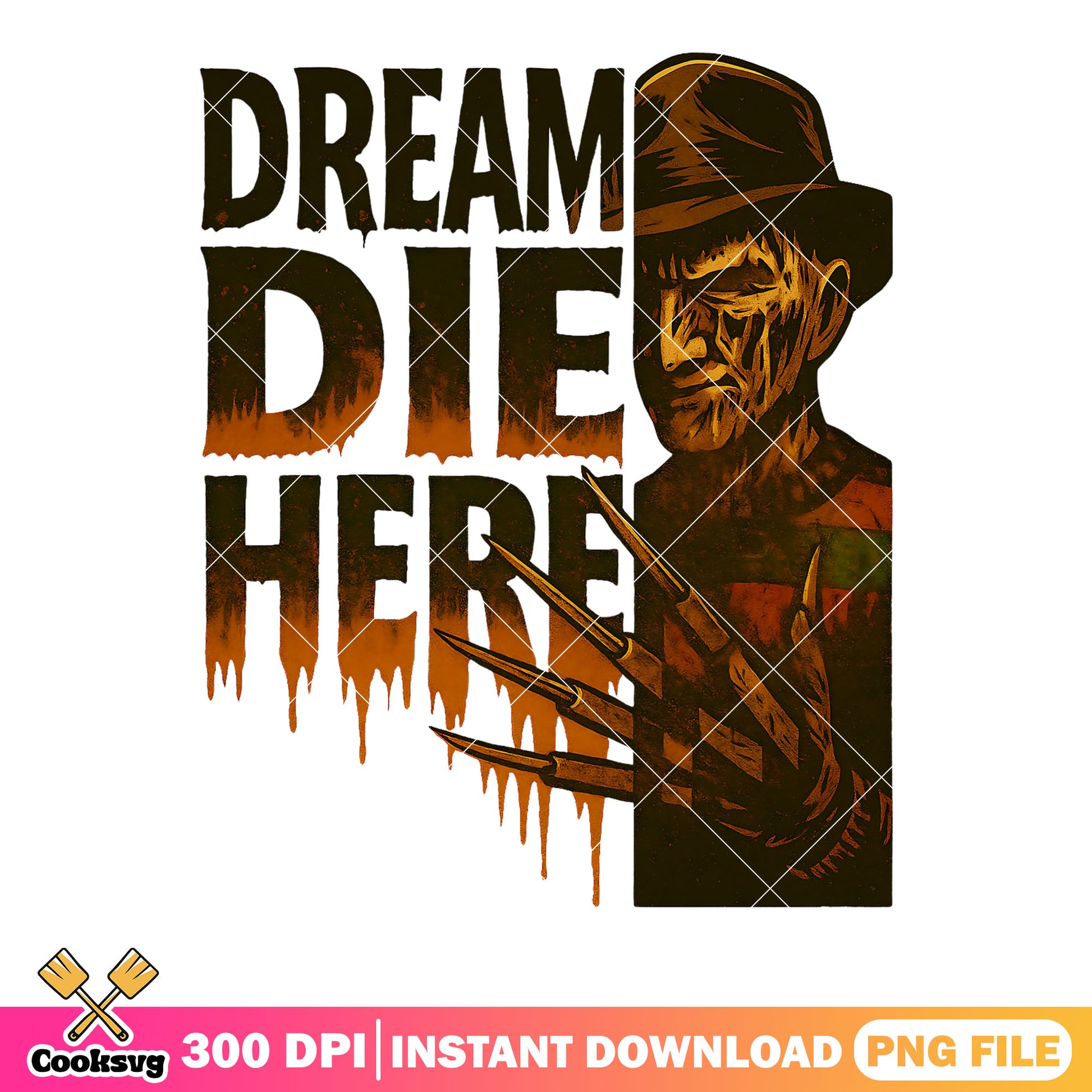 Dream die here png, nightmare freddy png, halloween horror night png