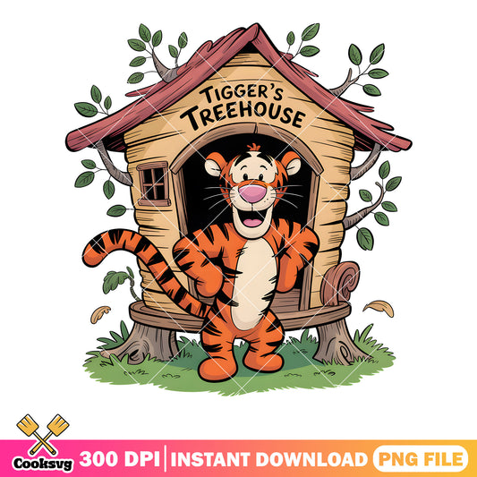 Dream tigger treehousepng, pooh tigger png, tigger house png