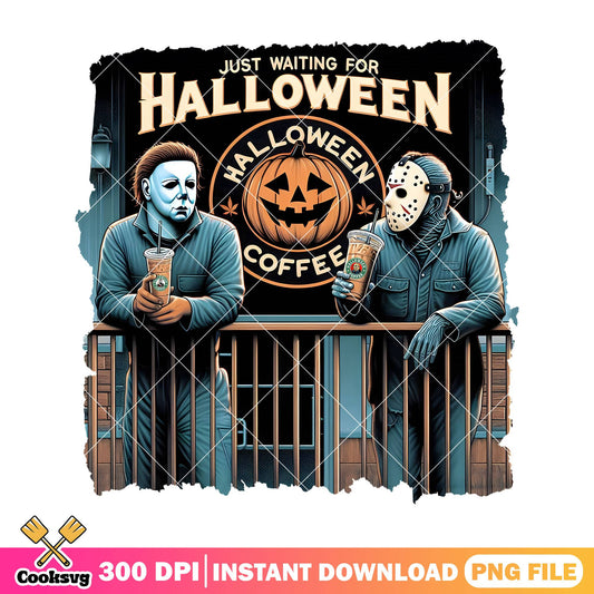 Drinking and wait halloween png, film killer png, halloween day png