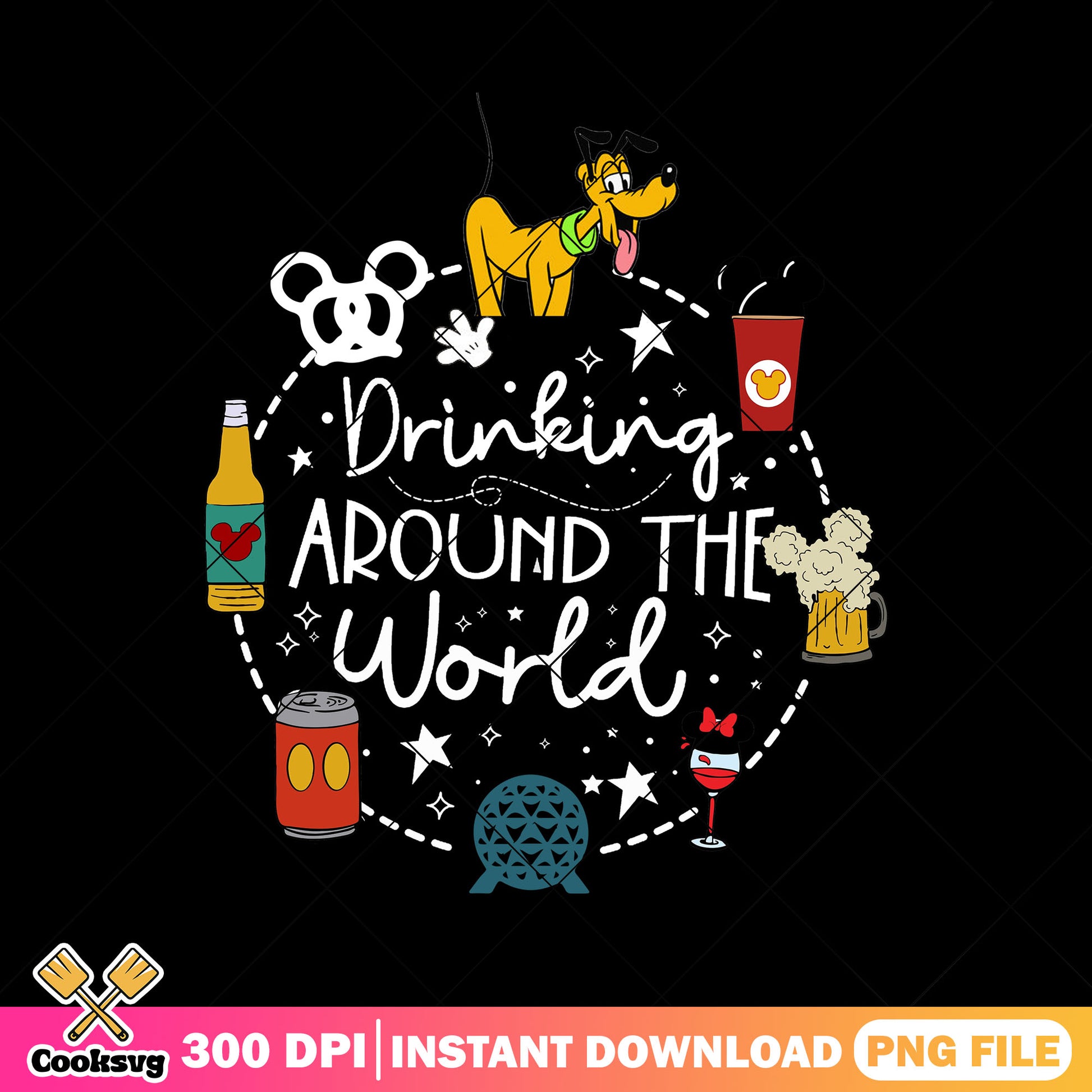 Drinks world goofy dog png, goofy dog​​ png, disney land​ png