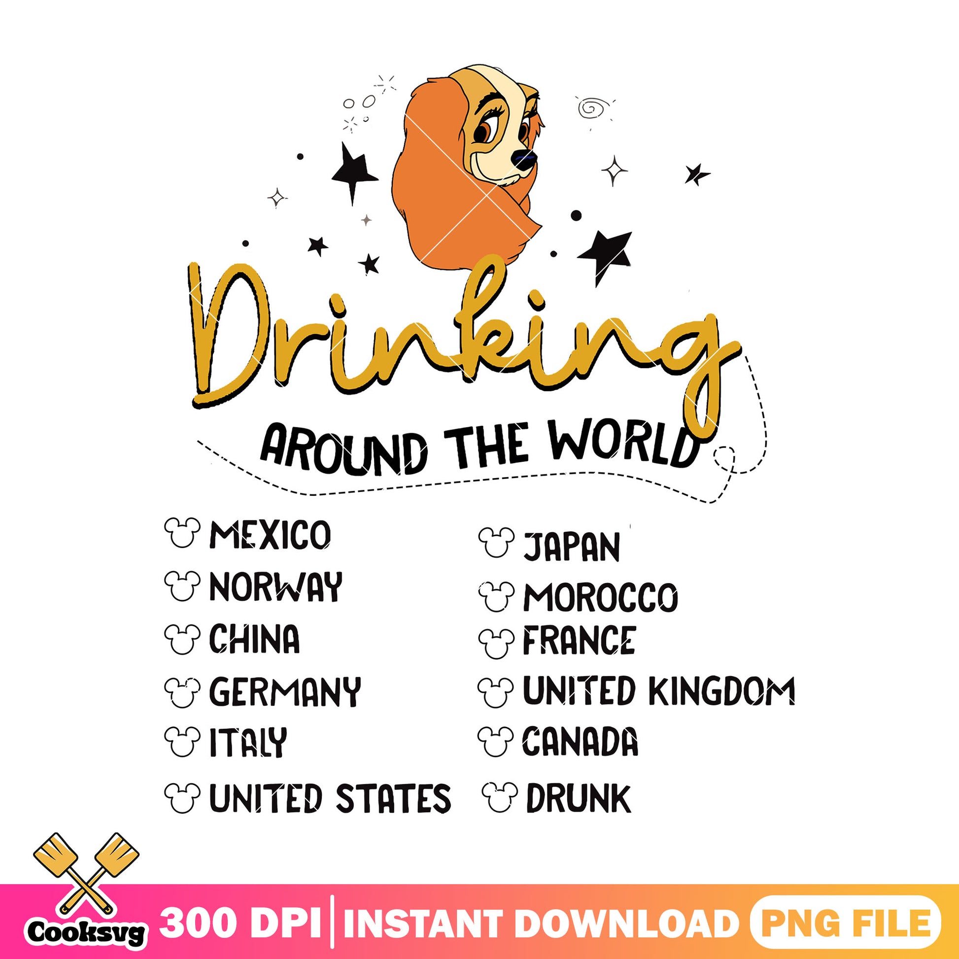 Drinks world lady png, lady and the tramp​​ png, disney world png
