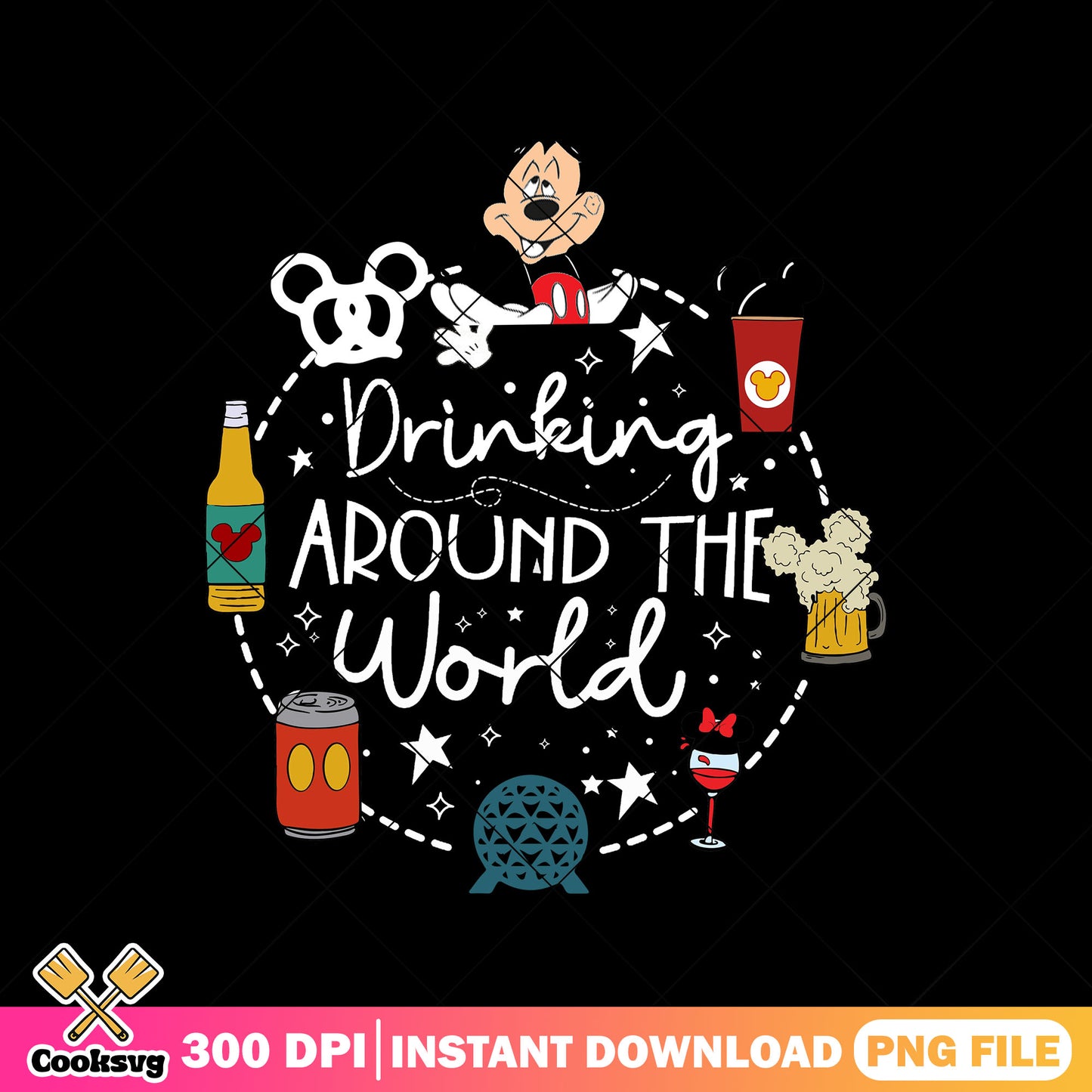 Drinks world mickey png, mickey mouse​​ png, disney​ land png