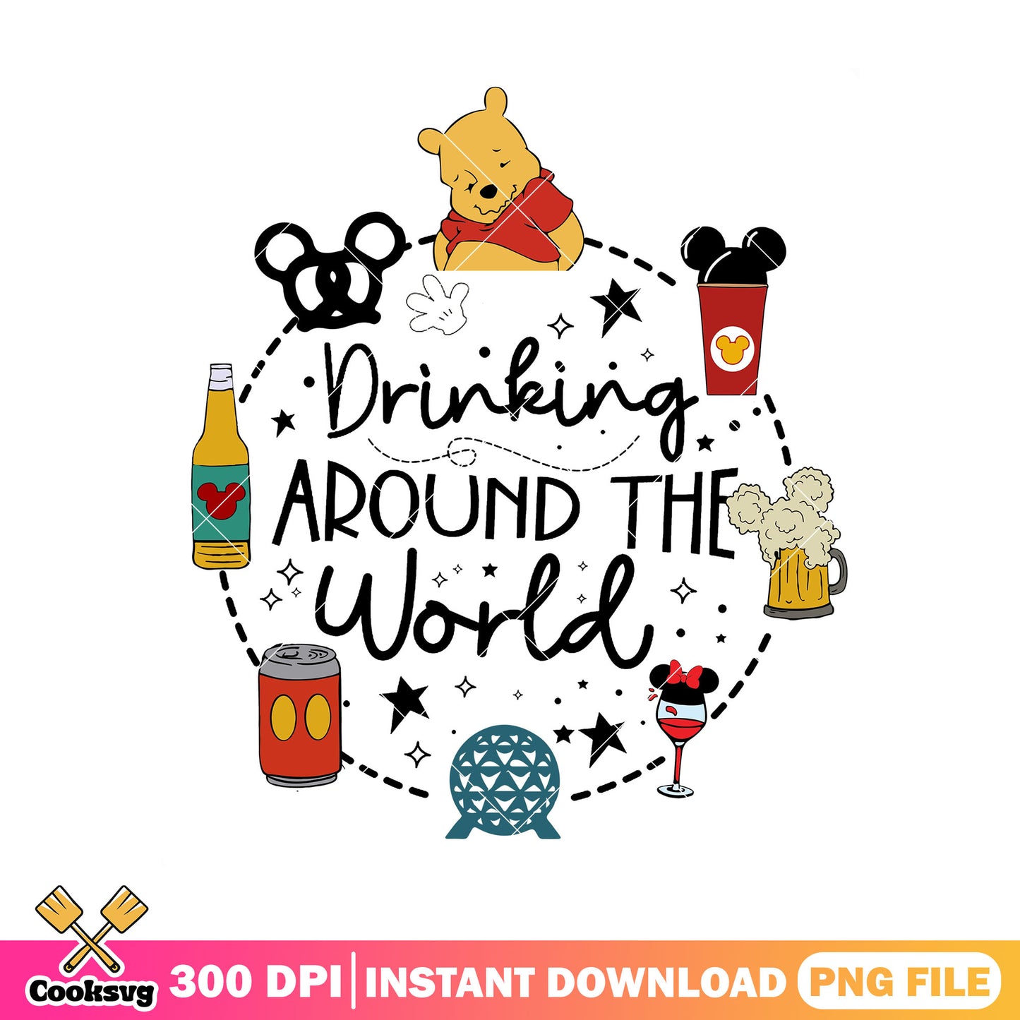 Drinks world pooh png, winnie the pooh​​ png, disney movie​ png