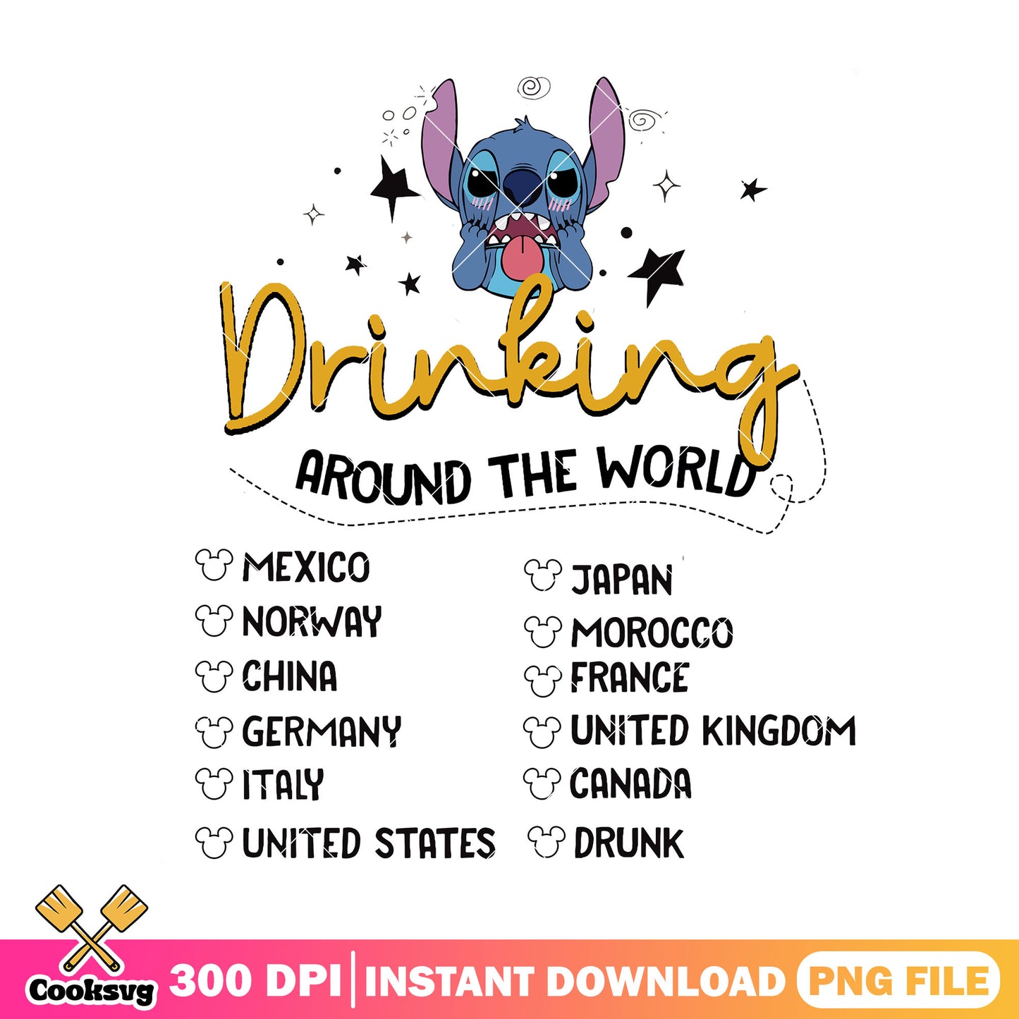 Drinks world stitch png, lilo and stitch 2025 png, disney cruises​ png