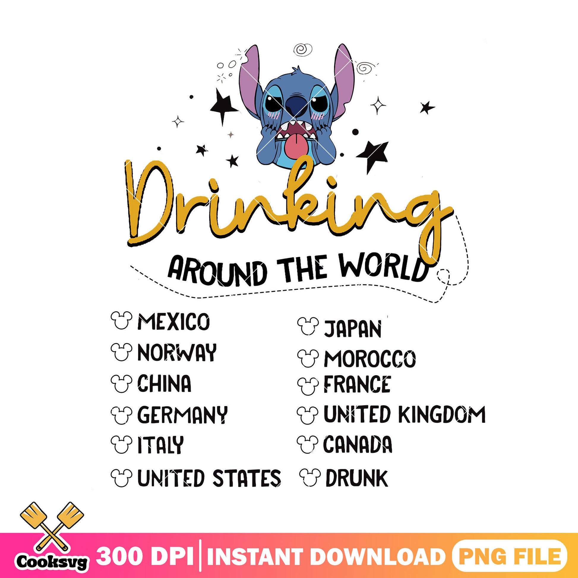 Drinks world stitch png, lilo and stitch 2025 png, disney cruises​ png