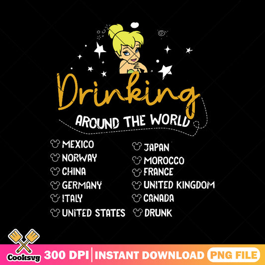 Drinks world tinker bell png, tinker bell​​ png, disney bundle​ png