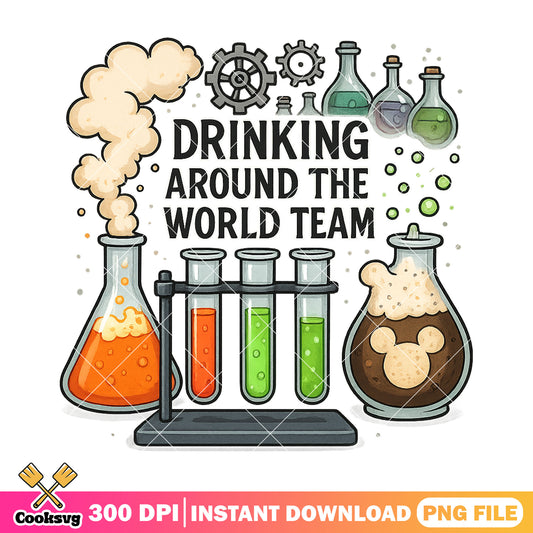 Drink tour team mickey png, disney world png, spirit halloween png