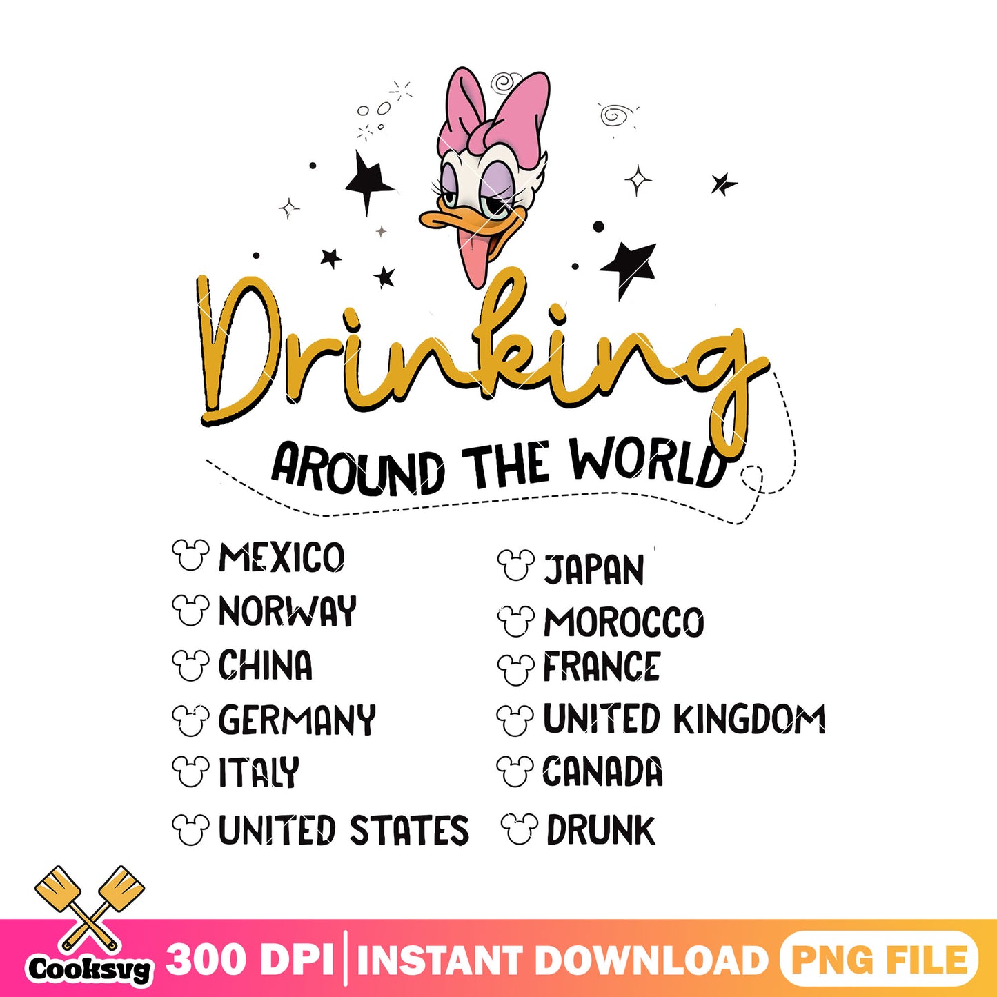 Drink world daisy png, daisy duck png, disney cruises​ png