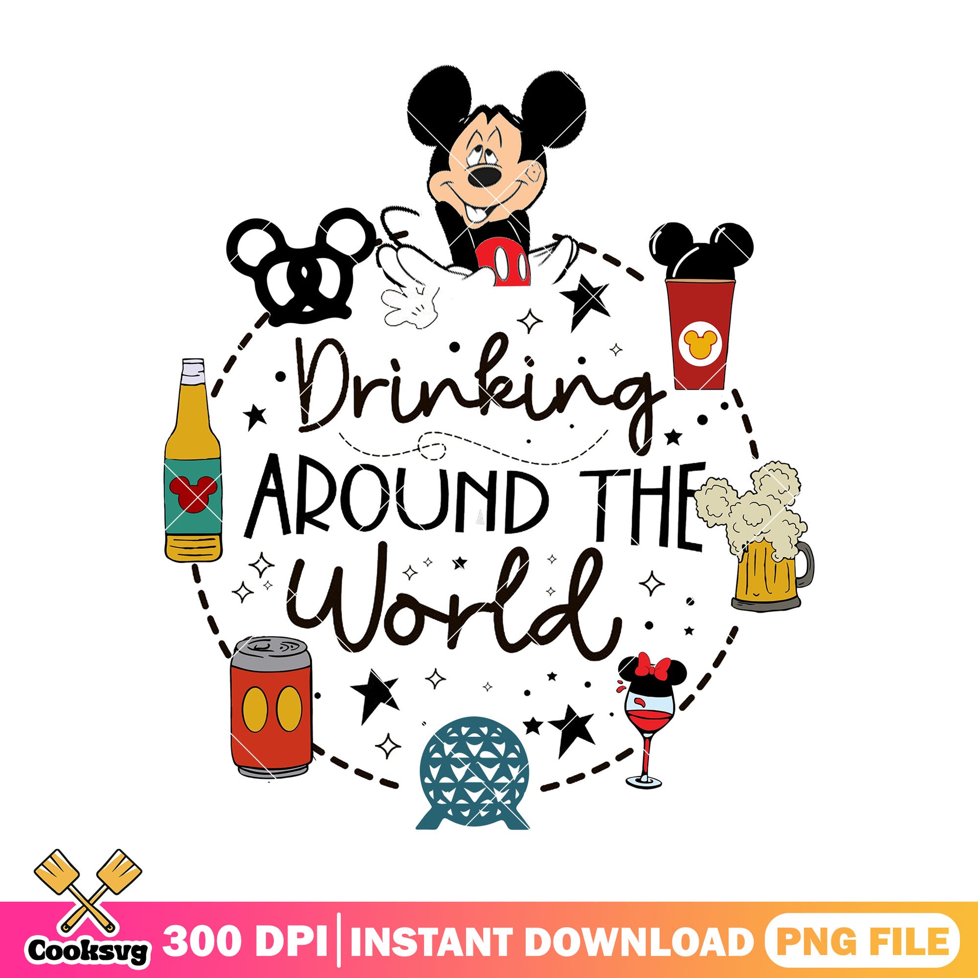 Drink world mickey png, mickey mouse​​ png, disney​ land png