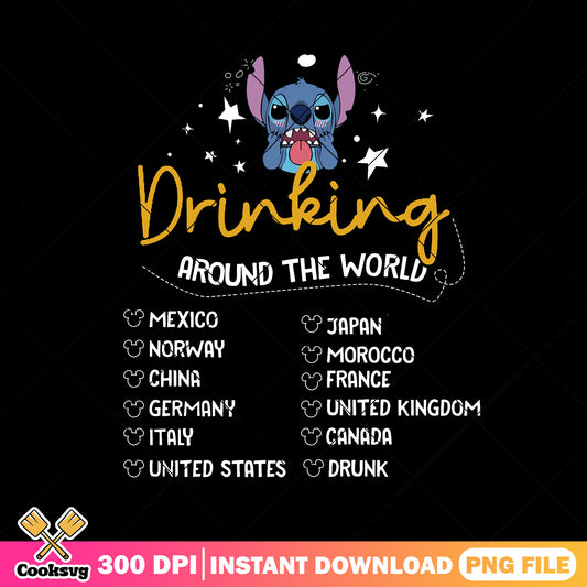 Drink world stitch png, lilo and stitch 2025 png, disney cruises​ png
