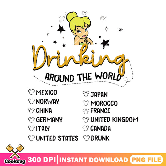 Drink world tinker bell png, tinker bell​​ png, disney bundle​ png