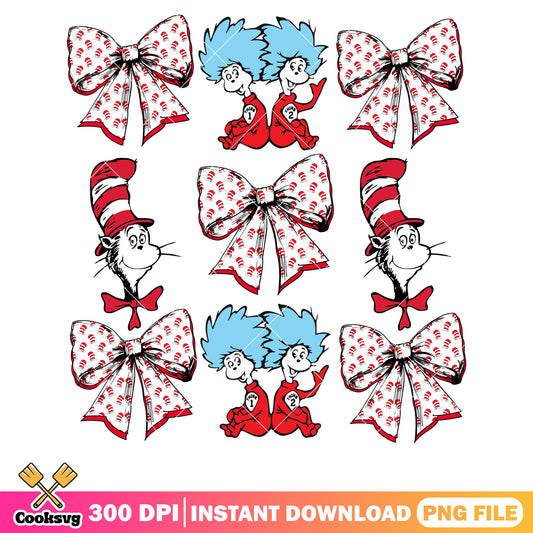 Dr seuss and thing bow tie png, dr seuss bow tie png, dr seuss thing png