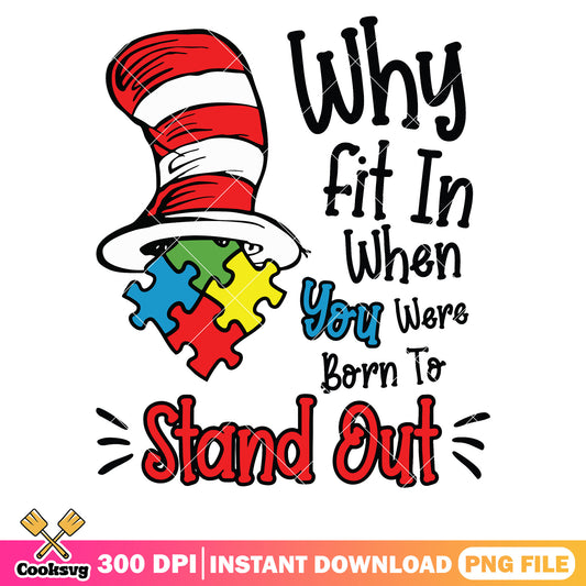 Dr seuss autism why fit in png, dr seuss why fit in​ png