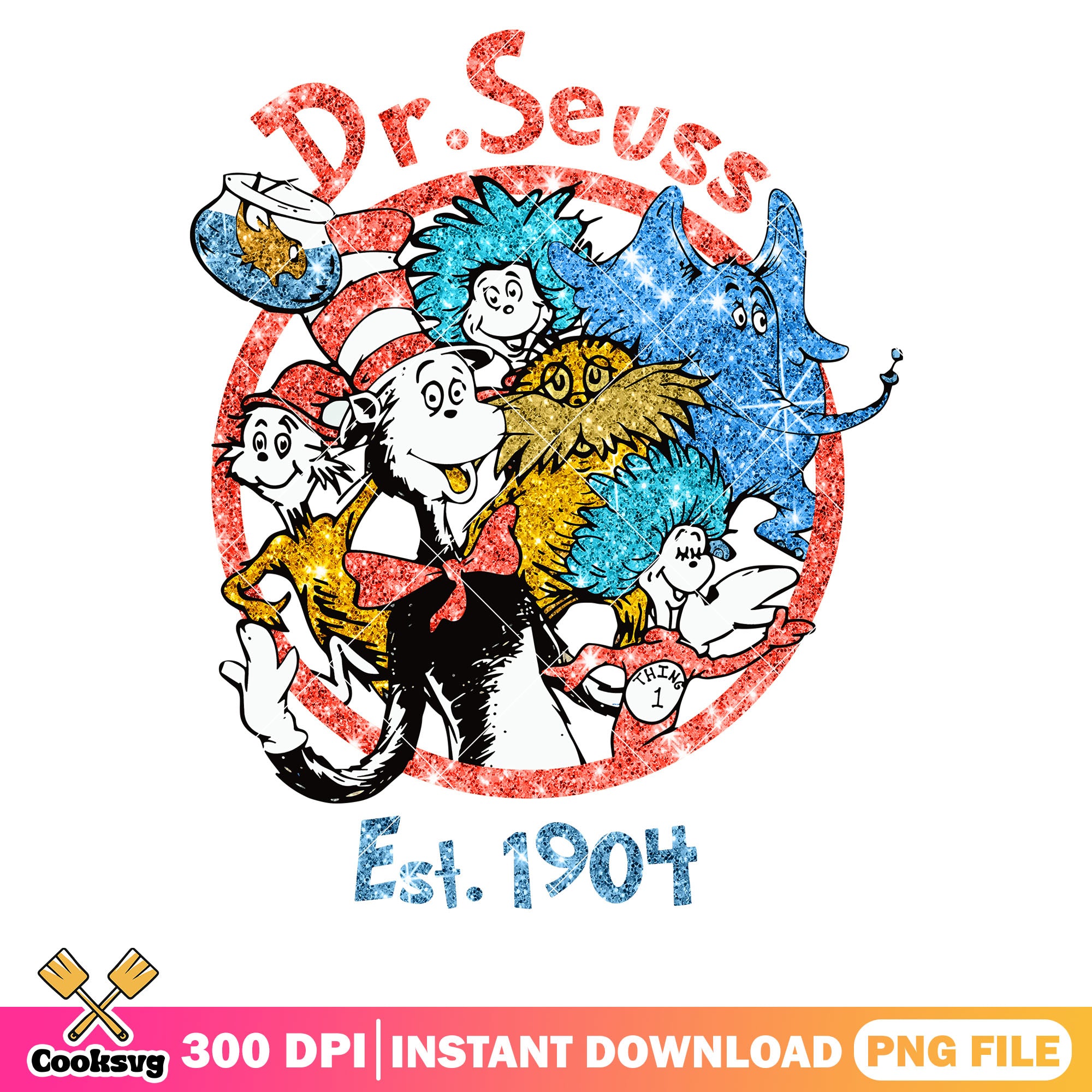 Dr seuss characters est 1904 png file, dr seuss characters png – Cooksvg