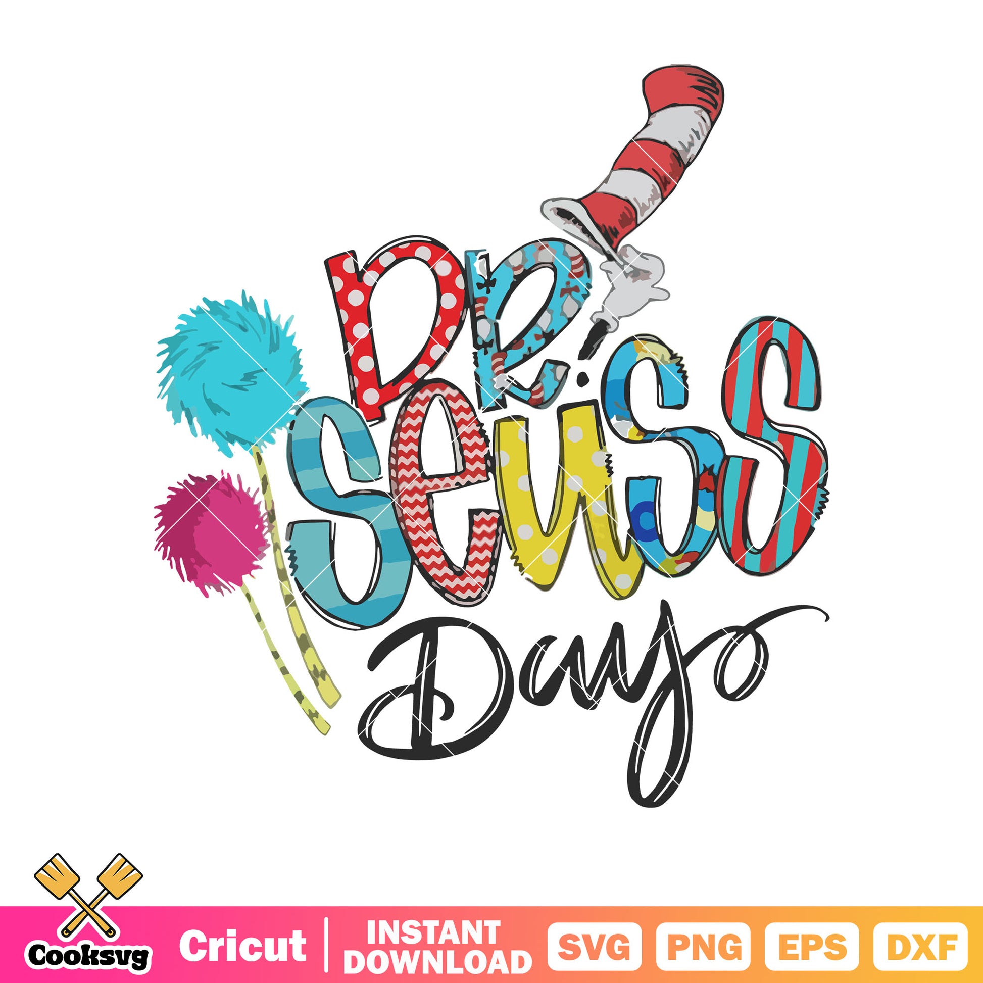 Dr seuss day and trees svg, dr seuss trees svg, dr seuss day svg