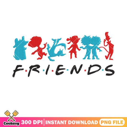 Dr seuss friends silhouette png file, dr seuss silhouette​ png