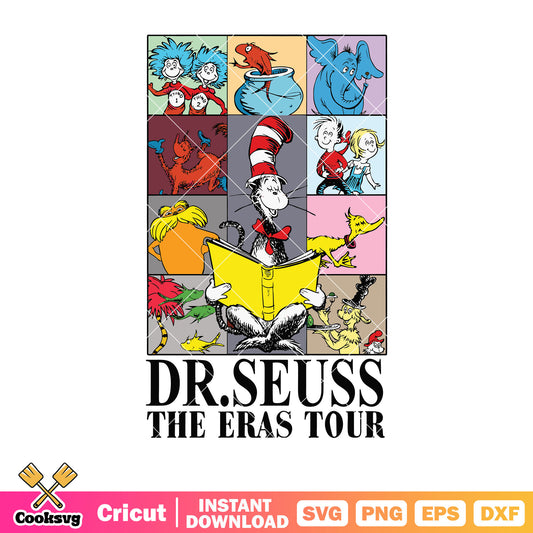 Dr seuss friends the eras tour svg, the eras tour svg, dr seuss friends svg