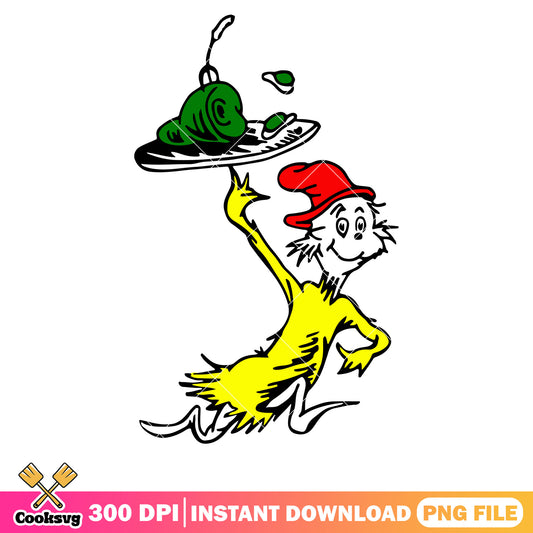 Dr seuss green eggs ham png design, green eggs ham png, dr seuss png