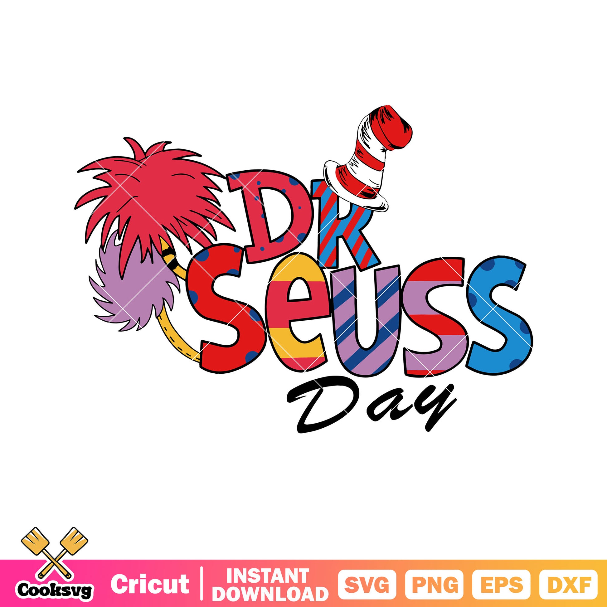 Dr seuss happy day svg design, dr seuss day svg, dr seuss hat svg