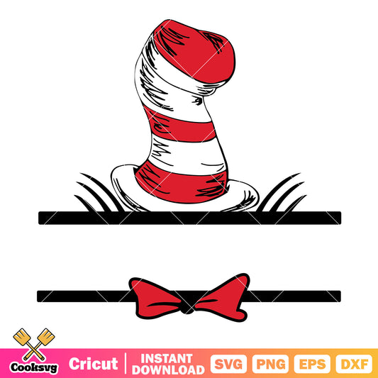 Dr seuss hat logo svg file, dr seuss hat svg, dr seuss svg