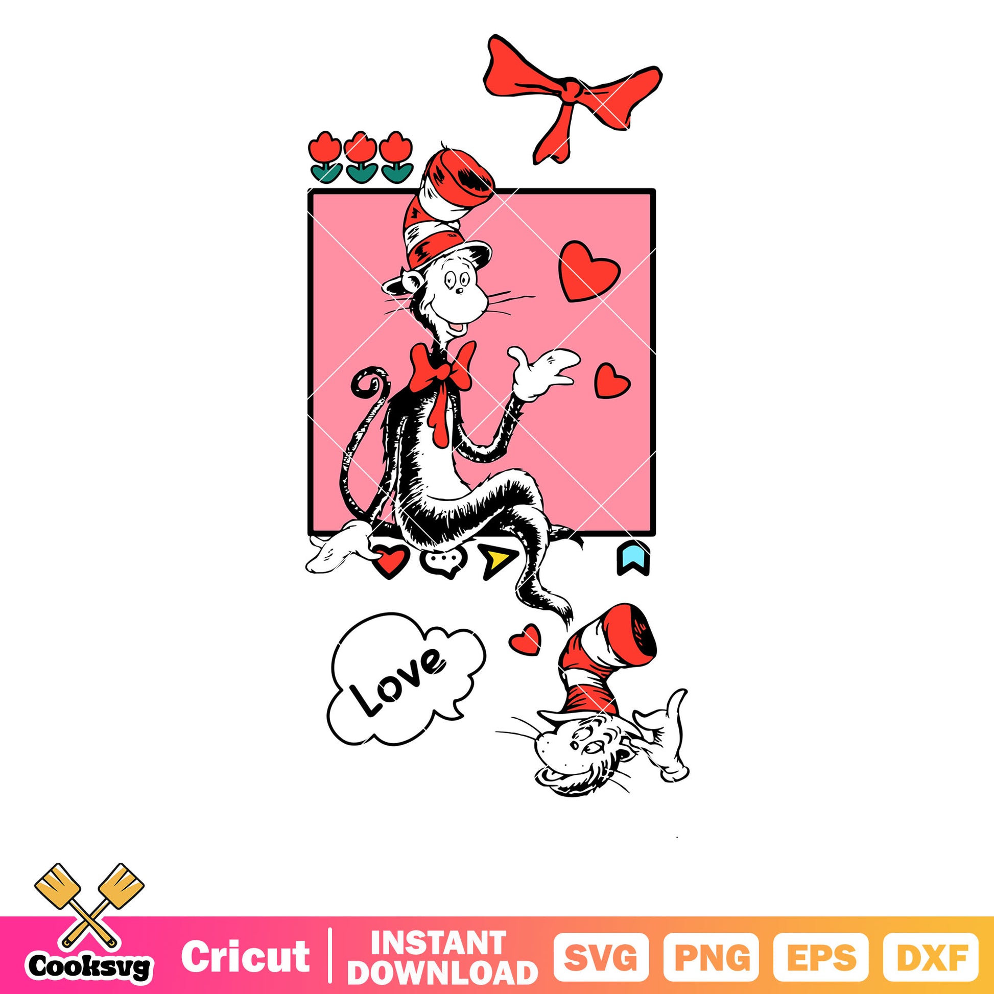 Dr seuss love valentine svg, dr seuss and love​ svg, dr seuss valentine svg