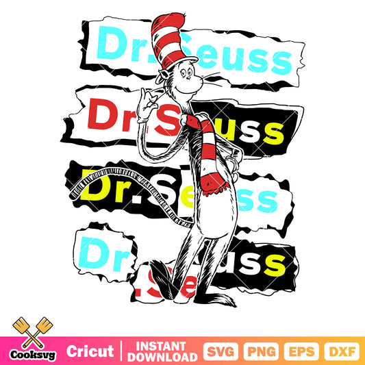 Dr seuss name tag svg design, dr seuss name​ svg, dr seuss svg